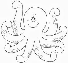 an octopus is smiling and sitting on the ground