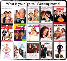 the movie poster for what is your go to wedding movie? with pictures of people in tuxedos