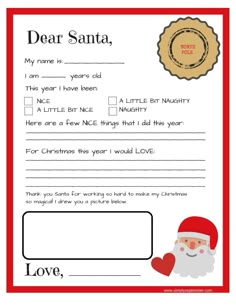 Letters To and From Santa: Free Printables - Simply September Christmas Letter Template Free, Christmas Letter Template, Santa Writing, Breakfast With Santa, Dear Santa Letter