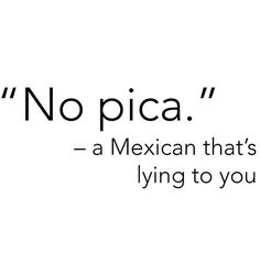 the words no pica are in black and white