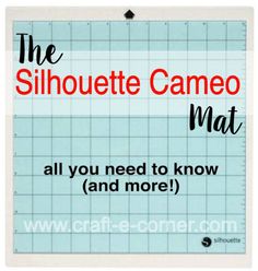 the silhouette camera mat is shown with instructions on how to use it for making pictures