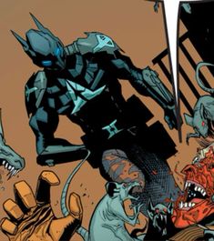 an image of a comic book page with monsters attacking