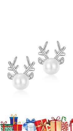 Get into the holiday spirit with our Christmas Elk Horns Pearl Earrings! 🦌✨ These festive earrings feature elegant elk horns adorned with lustrous pearls, perfect for adding a touch of holiday glam to your look. Ideal for holiday parties or as a special gift, these earrings are sure to make a statement. Celebrate the season in style and spread the cheer! Click to shop now!   #ChristmasEarrings #HolidayJewelry #FestiveFashion #PearlEarrings #HolidayGlam #UniqueGifts Elk Horns, Festive Earrings, Holiday Glam, Holiday Jewelry, Christmas Jewelry, Pearl Color