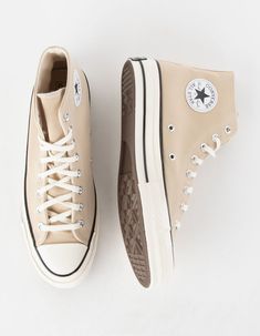 CONVERSE Chuck Taylor All Star 70 High Top Shoes - CREAM | Tillys Zapatillas All Star, Cream Converse, Cute Converse Shoes, 2023 Aesthetic, Cute Converse, Preppy Shoes, Outfit 2022, Pretty Shoes Sneakers, Outfits Dresses