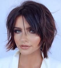 Color Bob, Short Hair Cuts For Round Faces, Short Haircuts With Bangs, Becca Makeup, Edgy Short Hair, Round Face Haircuts, Best Short Haircuts, Short Hair Styles For Round Faces