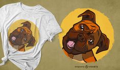 Cute boxer dog animal t-shirt design Animal Shirt Design, Cartoon Download, Cute Boxers, Graphic Arts Illustration, Boxer Dogs, Animal Tshirt