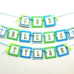 some type of banner that says god, biblessst tylar on it