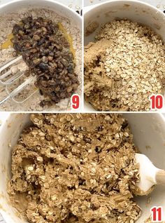 steps to make oatmeal mixture in a bowl