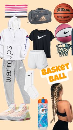 Basketball Necessities, Sporty Outfits For Women Summer, Basketball Essentials, Nba Moments, Outfit Basketball, White Nike Socks