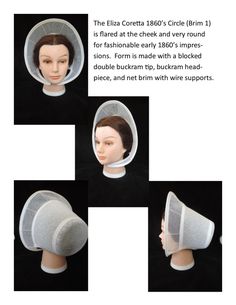 1860s Ladies Hats, 1860s Accessories, 19th Century Bonnet, 1860s Bonnet, Girls Wearing Hats, 1850s Bonnet, 1790s Bonnet, Millinery Supplies