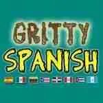 the words gratiy spanish are written in different colors and font styles on a green background