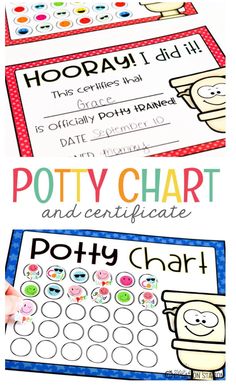 the potty chart is an easy and fun activity for kids to practice potty