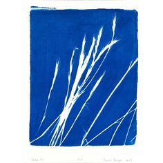 an image of blue and white art work