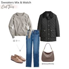 4 Ways To Wear A Coatigan - Classy Yet Trendy 2023 Fall Fashion, 27 Piece, Smart Casual Wardrobe, Gray Cashmere Sweater, Polished Casual, Travel Capsule