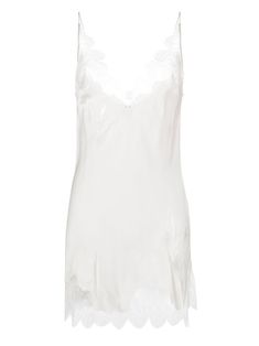 Carine Gilson, Silk Camisole Top, Black Corset Top, White Slip Dress, Silk Camisole, Silk Lace, Fringe Skirt, Silk Slip Dress, Cloud White