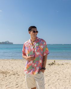 Such an iconic piece of Hawaiian culture, the Aloha Shirt is the perfect way to exude the aloha spirit on a daily basis with bright & vibrant colors wherever you may be in the world! Our super soft Aloha Shirts feature real coconut buttons with a matching left breast pocket in sizes up to 7XL. Hoping to get a complimenting dress or shirt for the rest of the family? Our Matching Collection is your one-stop shop for everyone big and small on your list! The bird of Paradise is an elegantly distinct tropical flower symbolizing love & faithfulness. This print will bring out your radiating smile in all 4 colorways: blue, brown, green & pink. * 100% Rayon * Offering S-7XL. * Matching print left breast pocket. * Real coconut buttons. * Cut & sewn in Hawaii, USA. * Machine washable. Matching Collec Pink Hawaiian Camp Shirt For Beach, Pink Tropical Camp Shirt For Vacation, Tropical Pink Camp Shirt For Vacation, Pink Hawaiian Shirt With Tropical Print, Pink Hawaiian Shirt With Camp Collar For Vacation, Pink Printed Camp Shirt For Beach, Pink Hawaiian Shirt With Tropical Print For Beach, Pink Tropical Shirt For Vacation, Tropical Pink Shirt For Vacation