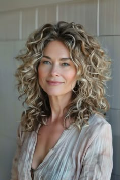 Curly Hairstyles for Women Over 40 Middle Part Curly Hair, Curly Shag Haircut, Enhance Natural Curls, Side Part Hairstyles, Curly Hair Photos, Fulani Braids, Permed Hairstyles, Short Curly Hair, Hair Envy