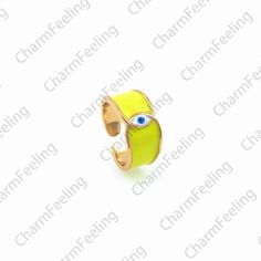 ★18K Gold Filled Evil Eye Ring, Gold Open Ring, Eye Ring, Adjustable Ring, Eye Charm, Enamel Evil Eye Ring, Enamel Jewelry, Evil Eye Charm★ ❤If you need more 24K gold-plated accessories, please click the link below❤： https://www.etsy.com/shop/CharmFeeling?ref=seller-platform-mcnav&section_id=24860849 Quantity：1pcs/5pcs/10pcs/Pack Plating: Real Gold ,Nikel free, Leadfree,Cadmium free Color：Gold Usage : Charm for bracelet, necklace or other crafts We specialize in LARGE BULK ORDERS and can off Gold Open Ring With Evil Eye, Evil Eye Open Ring For Gift, Bohemian Adjustable Eye-shaped Jewelry, Adjustable Gold Eye-shaped Jewelry, Evil Eye Enamel Jewelry Gift, Evil Eye Ring Gold, Jewelry Evil Eye, Evil Eye Ring, Zodiac Pendant