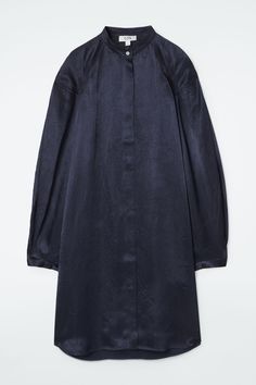 This season, the womenswear team offer a refined take on the classic midi dress. Offered in midnight-navy satin, it's tailored with pleats at the shoulder and has curved sleeves that soften the shape. Style it with mules or knee-high boots. Relaxed fitButton closureSide-seam pocketsNAIA™ acetate is a fully traceable cellulose acetate fiber made from sustainably sourced wood pulp, using a lower environmental impact process  Shell: 100% NAIA™ cellulose acetate. Excluding trims / Machine wash Back length of size 6 is 40.55" / Model wears a size 6 Classic Midi Dress, Cellulose Acetate, Satin Midi Dress, Midnight Navy, Blue Midi Dress, Environmental Impact, High Boots, Knee High Boots, Knee High