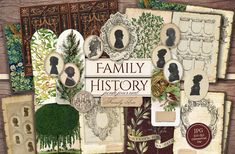 an old fashioned family history collage