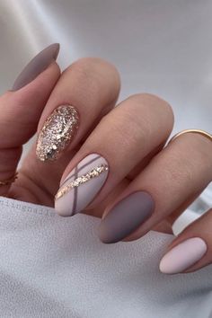 Top Fall nails Ongles Beiges, Beige Nails Design, Beige Nails, Oval Nails, Unique Nails, Chic Nails, Matte Nails