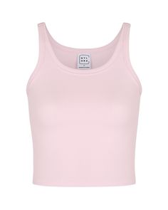 DETAILS: Color : Light pink 93% Polyester, 7% Spandex Machine wash SIZE & FIT: Fits true to size Front length : 11 1/2" Bust : 11 3/4" Pink Seamless Tank Top For Gym, Trendy Pink Seamless Tank Top, High Stretch Seamless Pink Tank Top, Trendy High Stretch Pink Tank Top, Pink Seamlessly Fitted Tank Top, Pink Seamless High Stretch Activewear, Pink Sleeveless Elastane Activewear, Fitted Pink Tank Top With Seamless Construction, High Stretch Ribbed Pink Top