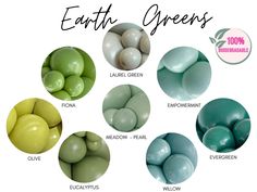 an image of earth green eggs in different colors