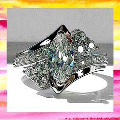 New!! Luxury 925 Silver Marquise Cut Cz Ring ! This Ring Is Absolutely Beautiful!! Sure To Make You Stand Out! Very Eye Catching Piece! Main Stone Creation- Lab Created / Cultured Color- Silver Metal- 925 Silver Type- Band Main Stone Shape- Marquise Size- Various Thank You For Stopping By! Bundles Welcome! Onyx Signet Ring, Sapphire Wedding Band, Natural Turquoise Stone, Marcasite Ring, Gold Statement Ring, Evil Eye Ring, Sapphire Wedding, Statement Ring Silver, Aquamarine Stone