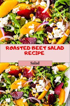 roasted beet salad with feta cheese and oranges