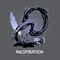 the inkspiration logo is designed to look like a feather, and it appears to be floating