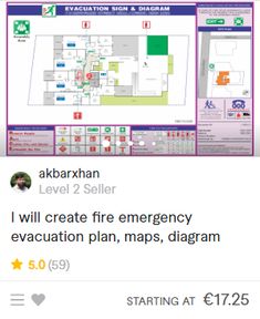 an image of a fire emergency plan on the app store's facebook page,