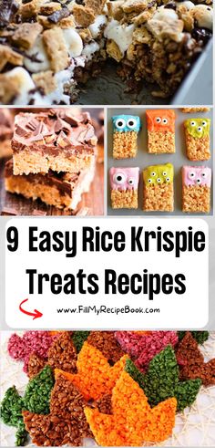 9 easy rice krispie treats that are great for kids and adults to enjoy with