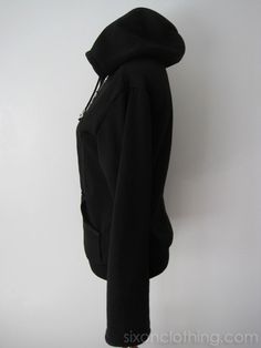 Organization XIII Hoodie Black Jacket, Kingdom Hearts, Hoodie Jacket, Long Coat, Zip Hoodie, Zip Ups, Trench Coat, High Neck Dress, Loose Fitting