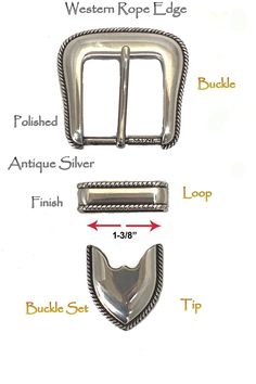 a diagram showing the different types of buckles