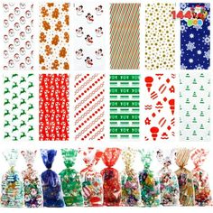 many different types of candy wrappers