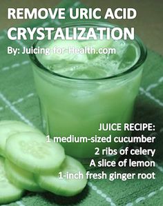 Cucumber Juice, Healthy Juice Recipes, Uric Acid, Juicing For Health, Detox Water, Detox Juice, Health Drink