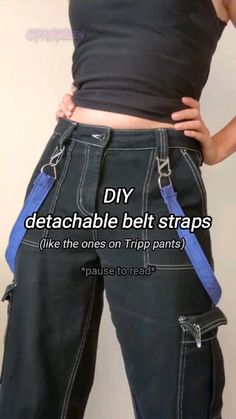 Trip Pants, Punk Fashion Diy, Tripp Pants, Make Clothes, Hacks Clothes, Quick Diy, Diy Fashion Clothing, Clothes Diy