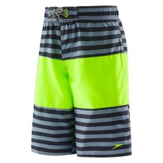 Speedo Stripe Blocked Volley Trunk Boy's How To Get Warm, Drain, Swim Trunk, Trunk, Light Fabric, Mesh, Sun, Elastic, Skin