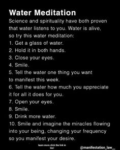 Water Meditation, Spiritual Psychology, Manifestation Affirmation, Manifestation Meditation, Spiritual Journals, Manifest Anything, Energy Healing Spirituality, Spiritual Manifestation, Plan Ideas