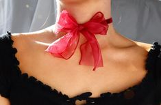 Adjustable with extender from 12 to 15.5 inches, for other custom lengths please write your preferred measurement in the order note x Elegant Red Choker For Formal Occasions, Adjustable Bow Choker For Party, Adjustable Bow Choker For Parties, Elegant Red Choker For Valentine's Day, Elegant Party Choker For Valentine's Day, Party Choker With Bow Detail, Ribbon Choker Necklace, Red Choker, Bow Choker