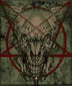 an image of a demonic demon head with pentagramus on it