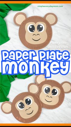 paper plate monkey craft for kids to make