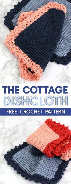 the cottage dishcloth free crochet pattern is easy to make and looks great on any surface