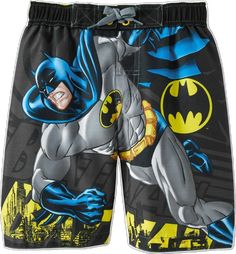 Fun Summer Bottoms With Character Print, Playful Multicolor Machine Washable Bottoms, Playful Multicolor Bottoms With Character Print, Multicolor Character Print Fun Bottoms, Fun Multicolor Character Print Bottoms, Gmt Batman, Batman Kids, Boys Swim Shorts, Batman Logo