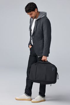 Pack it like a carry on. Carry it like a backpack. Durable, expandable, and highly functional, this is the perfect bag for daily commutes and weekend getaways alike. Mack Weldon offers the best and most comfortable premium clothing for anything from working out to casual living. Our incredibly soft and smooth fabric will change your outlook on men's clothing. Come see why we are the one of the top luxury comfort clothing brands | Atlas Travel Backpack in Blue | Mack Weldon Versatile Duffle Bag With Functional Pockets For On-the-go, Functional Travel Bag With Zipper Pocket For Commuting, Versatile Travel Backpack With Functional Pockets, Versatile Travel Bag Backpack With Functional Pockets, Versatile Laptop Bag With Zipper Pocket For Commuting, Functional Duffle Bag With Luggage Sleeve For Commuting, Functional Travel Backpack For Business Trips, Versatile Travel Accessories With Functional Pockets, Functional Travel Bag With Zipper Pocket For Business Trips