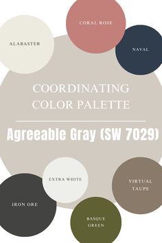 the color scheme for coordinating colors in gray, white, and black with text that says coordinating