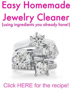 Easy Homemade Jewelry Cleaner - Make your jewelry sparkle using ingredients you already have! | www.classyclutter.net Jewlery Cleaner, Homemade Jewelry Cleaner, Jewelry Cleaner Diy, Jewelry Cleaning, Diy Cleaners, Cleaning Recipes, Cleaners Homemade, Homemade Jewelry, Boiling Water