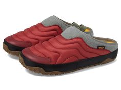 Teva ReEmber Terrain - Clog/Mule Shoes : Brick Red : Enjoy your walks and stay comfy in the Teva ReEmber Terrain clogs. Breathable textile upper and lining. Removable synthetic insole. Slip-on style. Pull tab on the side. Round toe silhouette. Textile and synthetic outsole. Imported. Measurements: Weight: 10.2 oz Product measurements were taken using size Men's 9, Women's 11, width Medium. Please note that measurements may vary by size. Weight of footwear is based on a single item, not a pair. Non-slip Slip-on Slippers For Outdoor Activities, Sporty Slip-on Outdoor Slippers, Cushioned Round Toe Slippers For Outdoor Activities, Cushioned Footbed Slippers For Outdoor Activities, Outdoor Slip-on Slippers With Rubber Sole, Winter Outdoor Clogs With Removable Insole, Red Slip-on Clogs For Outdoor, Teva Reember, Mule Shoes