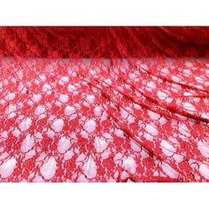 an image of a red lace fabric