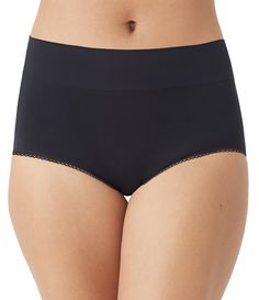 From Wacoal, this panty features:Seamless briefSmooth, supportive nylon/spandex fabricTotally seamless bodyRuching knitted in derrièreClothes glide easily over panty for a sleek lookBody: nylon/spandexCrotch lining: nylon/cotton/spandexHand wash/line dryImported.Endlessly comfortable & simple to wear, these lightweight stretch panties with a no-pinch waistband feel incredible against your skin & vanish Moisture-wicking Fitted Nylon Boxer Briefs, Moisture-wicking Stretch Nylon Boxer Briefs, Everyday Bra-friendly Intimate Briefs, Micro-elastic Briefs With Contoured Waistband, Solid Color 4-way Stretch Brief Bottoms, Sleek Look, Dillard's, Real Women, Spandex Fabric